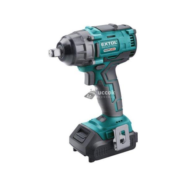 EXTOL INDUSTRIAL akkus ütvecsavarozó, Share20V, 1/2 négyszög, Li-ion; 1db
20V akku: 2000 mAh, 1db töltő, ford.: 2.200 1/min, 25
