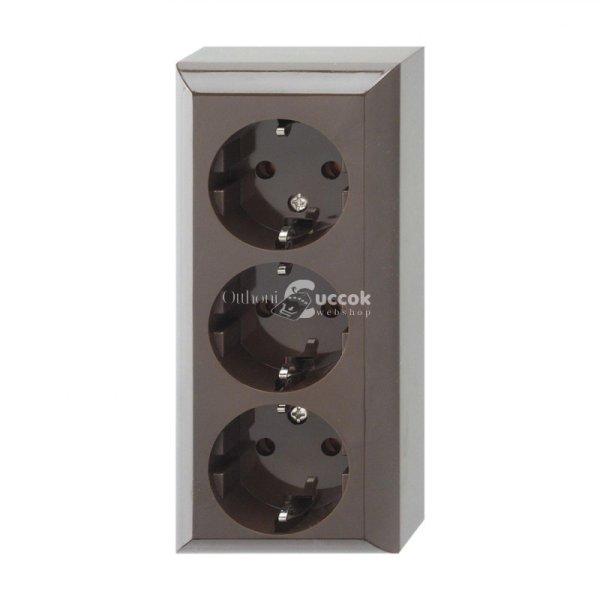 GAO 0510089777 Business Line IP20 3 férőhelyes földelt csatlakozóaljzat,
beltéri, 230 V~ /50 Hz / 16 A, barna