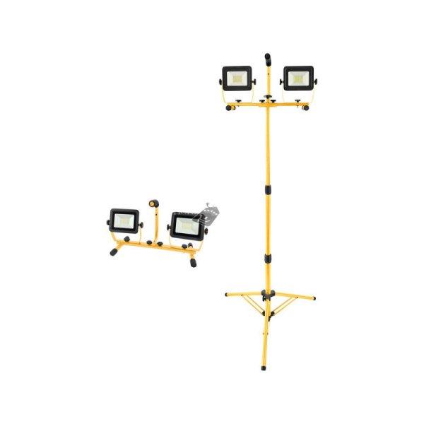 EXTOL LIGHT hordozható LED lámpa, 2×30 W, reflektor; 2×2700 Lm, teleszkópos
állvánnyal, 230V/50Hz