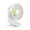 JisuLife FA18S White csptets ventiltor, 4000mAh akkumult