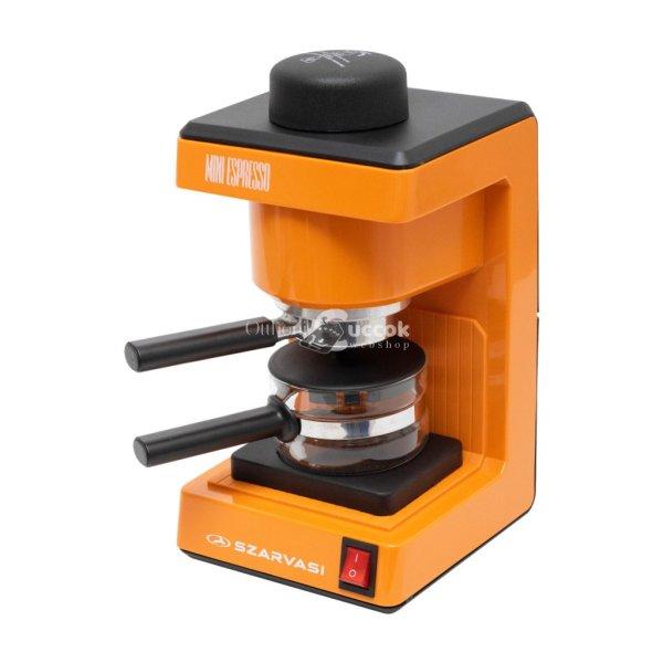 Szarvasi SZV-612/3 Mini Espresso kávéfőző 33280, 800 W, 3.04 bar, üveg
kiöntő, hőkorlátozó, hőkioldó, narancssárga