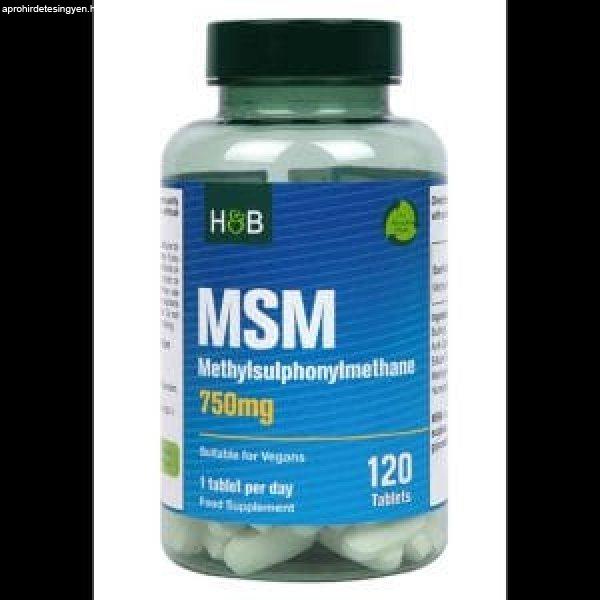H&B msm tabletta 750mg 120 db