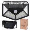 Napelemes mozgs- s szrkletrzkel lmpa 100 LED