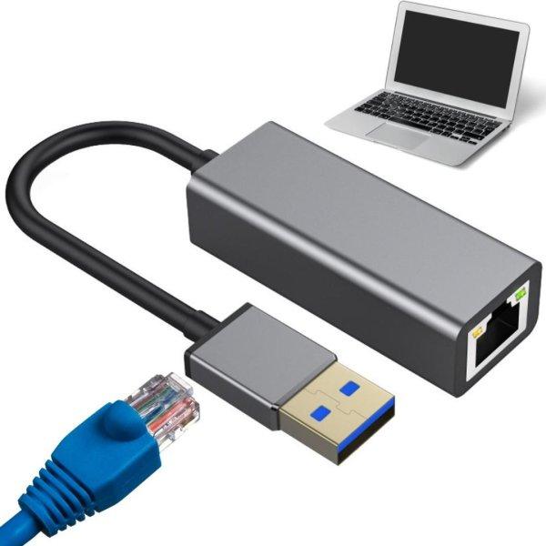 USB -A – Ethernet adapter hálózati kártya, RJ45