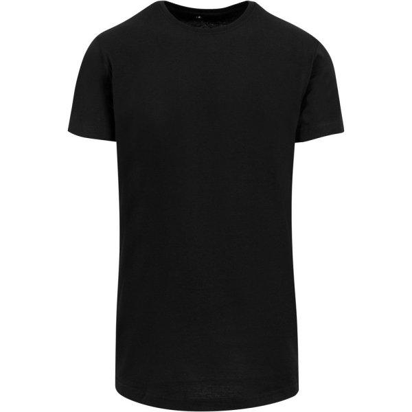 Build Your Brand Hosszított férfi póló - Fekete | 3XL