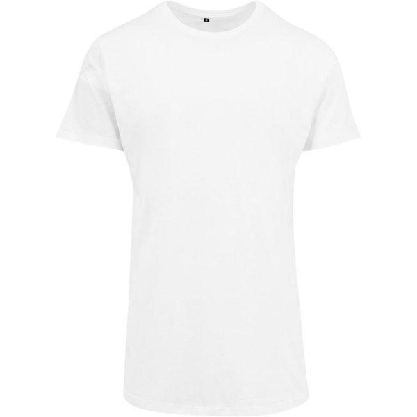 Build Your Brand Hosszított férfi póló - Fehér | 4XL