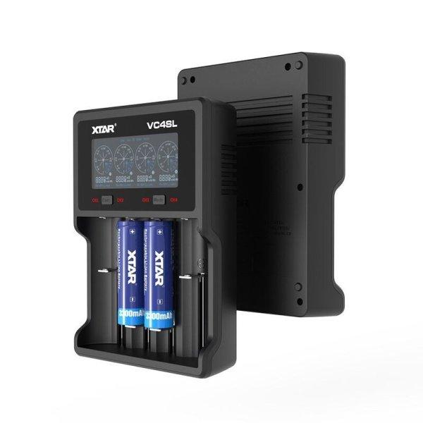 XTAR VC4SL 4 csatornás akkutöltő 1,2 /3,6 /3,7V Li-ion/Ni-Mh/Ni-Cd akkuhoz 3A