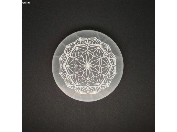 Szelenit korong mandala 14cm