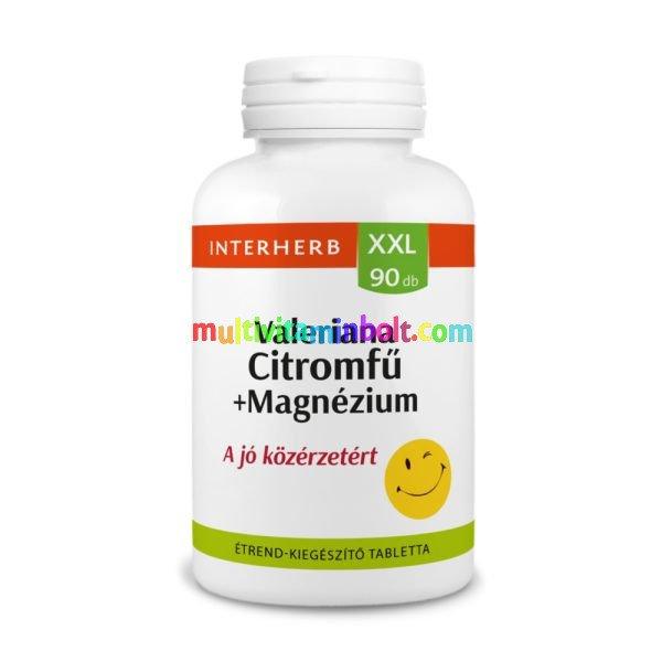 Interherb XXL 90 db VALERIANA & CITROMFŰ +Magnézium tabletta 