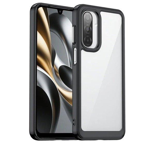 Szilikon telefonvédő (ütésállóság, átlátszó hátlap) FEKETE Samsung
Galaxy A17 5G (SM-A176)