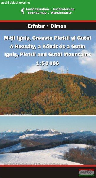 A Rozsály, a Kőhát és a Gutin turistatérkép 1:50000