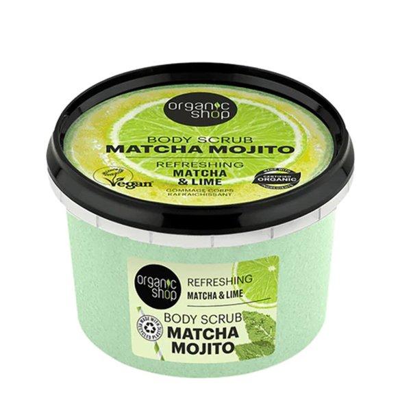 Organic Shop Frissítő Matcha Mojito Matcha és lime testradír (Refreshing
Body Scrub) 250 ml
