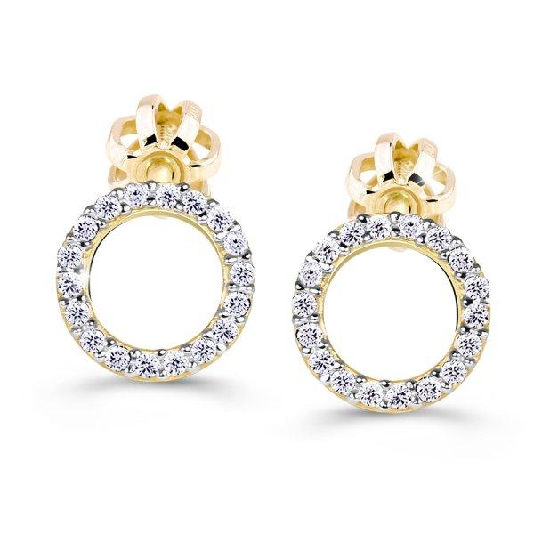 Cutie Diamonds Luxus sárga arany fülbevalók gyémántokkal DZ60240-30-00-X-1