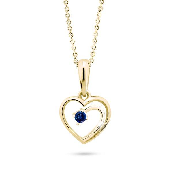 Cutie Diamonds Csodaszép sárga arany medál zafírral DZ6300-1602-40-SF-X-L1