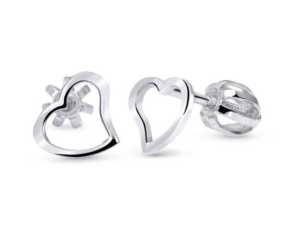 Cutie Jewellery Fehér arany szív fülbevaló C2760-30-X-2