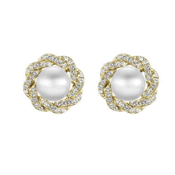 CRYSTalp Luxus aranyozott fülbevaló kristályokkal és gyönggyel Rich pearl
42310.G