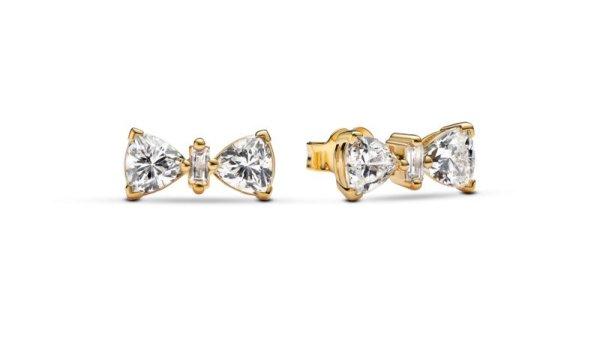 Pandora Csillogó aranyozott fülbevaló Timeless Shine 293542C01