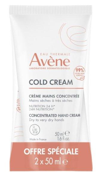 Avène Kézkrém szett száraz és nagyon száraz bőrre Cold Cream 2 x 50 ml