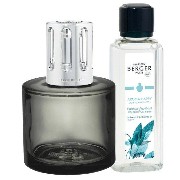Maison Berger Paris Katalitikus lámpa ajándék szett Aroma Happy szürke +
utántöltő Aquatic Freshness 250 ml