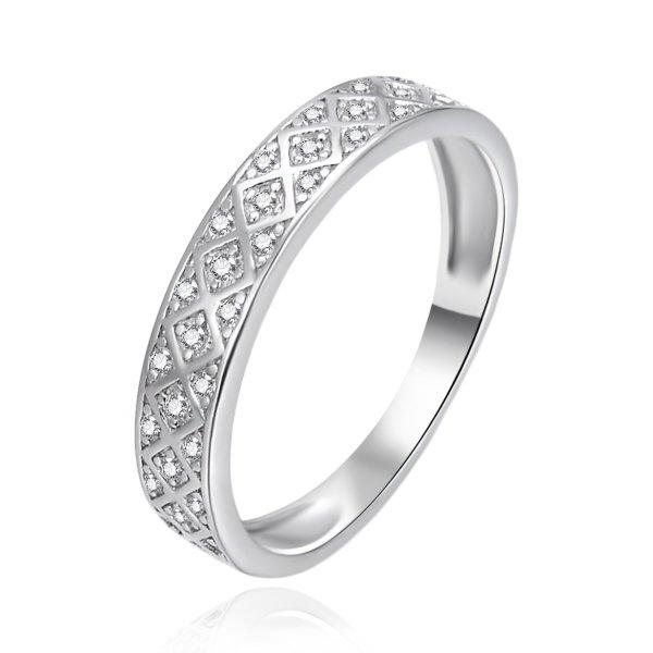 Agato Ezüst gyűrű átlátszó cirkónium kövekkel AGT-R51W 58 mm