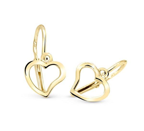 Cutie Jewellery Sárga arany szív fülbevaló C2760-10-X-1