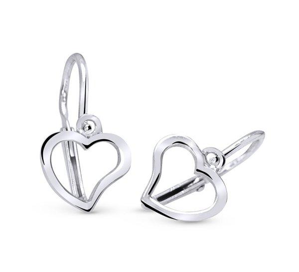 Cutie Jewellery Fehér arany szív fülbevaló C2760-10-X-2