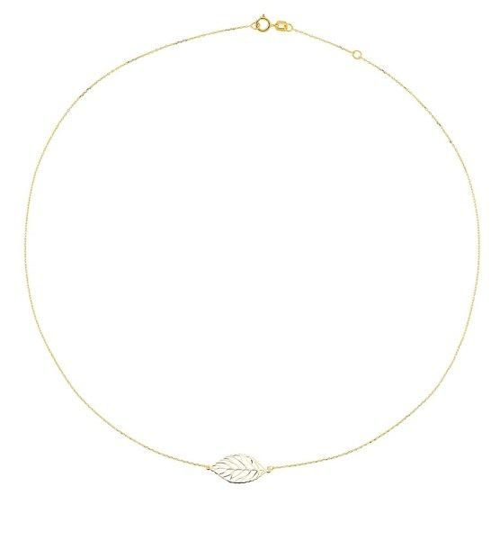 Cutie Jewellery Gyengéd sárga arany nyaklánc Levél Z0130-40-X-1