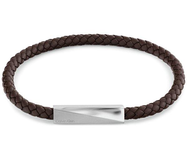 Calvin Klein Időtlen bőr karkötő férfiaknak Iconic Id 35100064