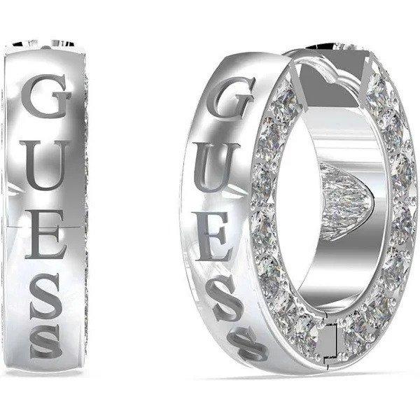 Guess Divatos acél karika fülbevaló kristályokkal Circle Lights
JUBE03160JWRHT/U
