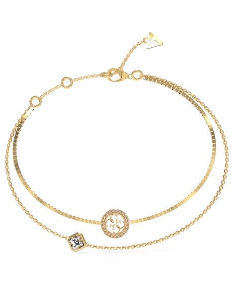 Guess Dupla aranyozott karkötő 4G Crush JUBB04160JWYG 18,5 cm