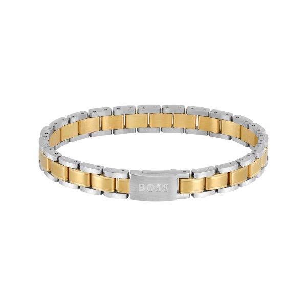 Hugo Boss Stílusos bicolor férfi karkötő Metal Links Essentials 1580195
