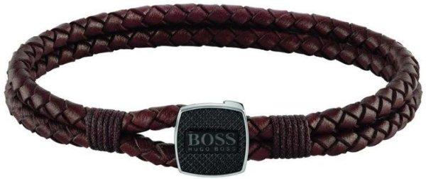 Hugo Boss Stílusos karkötő barna bőrből 1580048 19 cm
