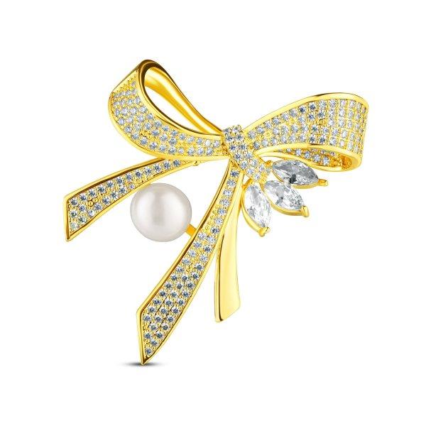 JwL Luxury Pearls Luxus női bross gyönggyel és cirkónium kövekkel Masni
JL0868