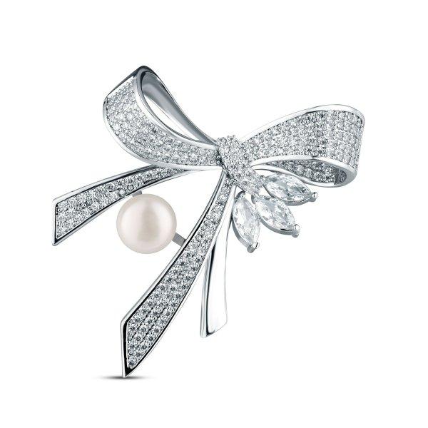 JwL Luxury Pearls Luxus női bross gyönggyel és cirkónium kövekkel Masni
JL0869