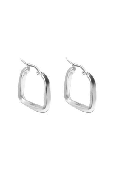 Marc Malone Modern acél fülbevaló Kate Silver Earrings MCE250267S