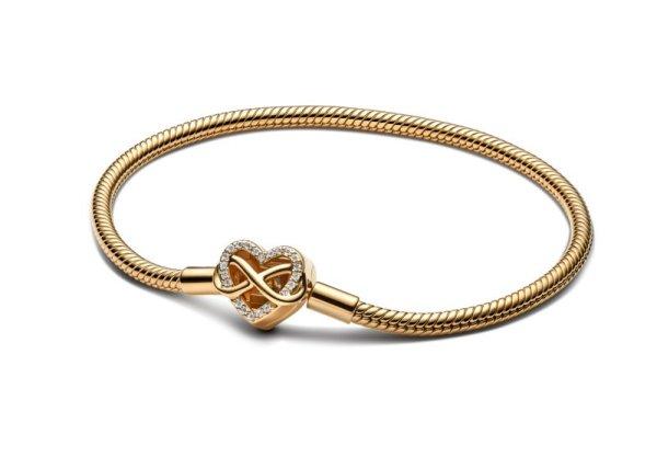 Pandora Romantikus aranyozott karkötő Szív Shine Moments 563758C01 20 cm