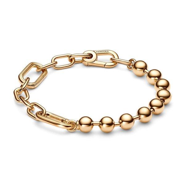 Pandora Divatos aranyozott karkötő medálokra Shine Me 562793C00 20 cm