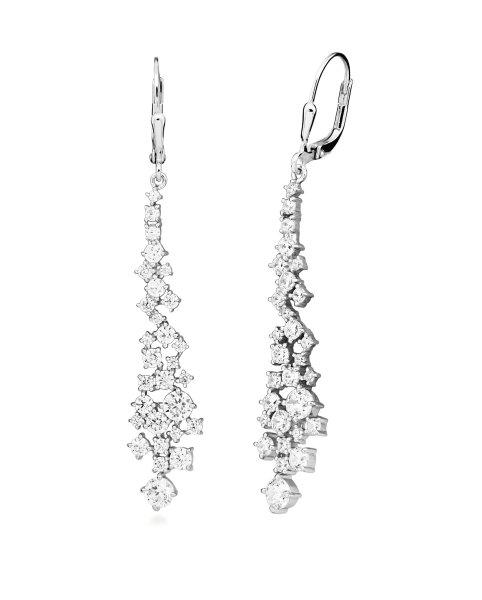 Silver Cat Elegáns lógó fülbevaló cirkónium kövekkel Classics SC614