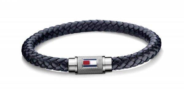 Tommy Hilfiger Trendy sötétkék bőr karkötő TH2701000