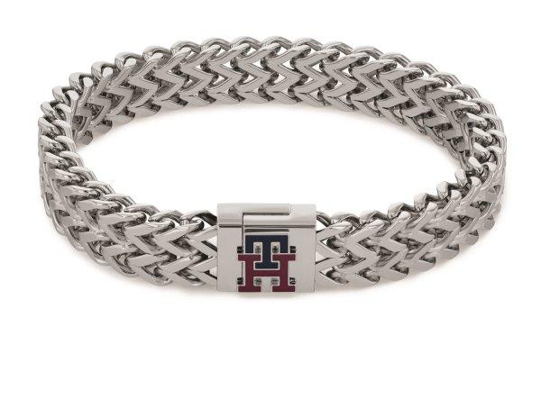 Tommy Hilfiger Modern dupla acél karkötő férfiaknak Monogram 2790462