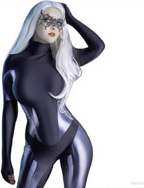 Spider női jelmez – Egyrészes bodysuit felnőtteknek