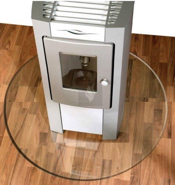 Kandalló alátét üveglap D=100 cm kör alakú, üvegvastagság: 8 mm
