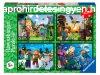Ravensburger Puzzle 4x100 db - Minecraft