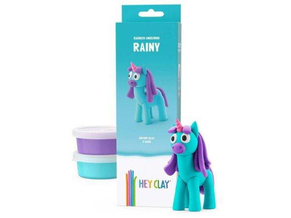 Hey Clay Figura Unikornis Aqua Rainy