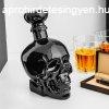 Koponya formj dekantl - fekete (750 ml)