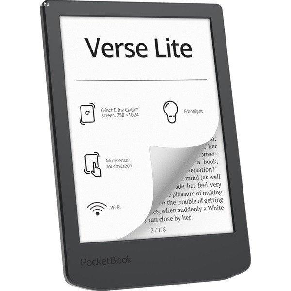 POCKETBOOK e-Reader - PB619 VERSE LITE Midnight (6" E-Ink Carta, Cpu:1GHz,
512MB, 8GB, 1000mAh, wifi, USB-C)