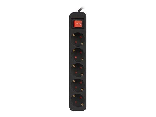 LANBERG Power strip 5x Shuko 3m Circuit breaker black