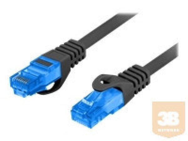 LANBERG patch kábel cat.6A FTP LSZH CCA 10m black