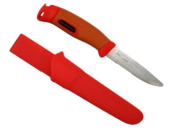 Morakniv Companion Spark Emergency kés (S) Piros/Narancs