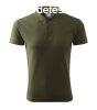 MALFINI Frfi gallros pl Pique Polo - Military | M